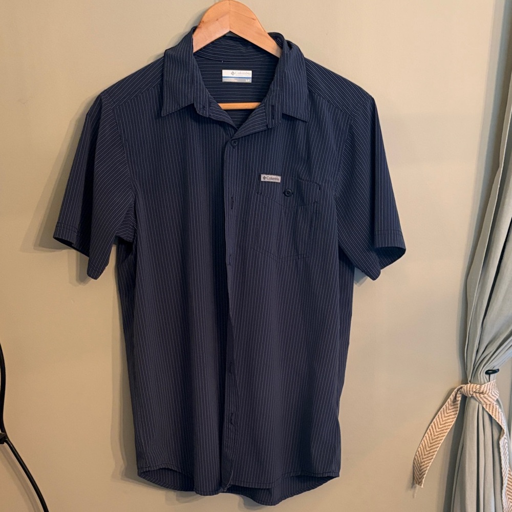 Stylish Navy Pinstripe Men's Shirt